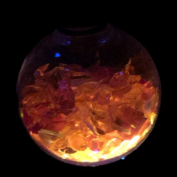 Amberina Glass Shard Globe Glowing Car Charm Suncatcher Wish Bottle Handmade‎ - Picture 6 of 10